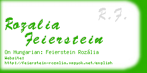 rozalia feierstein business card